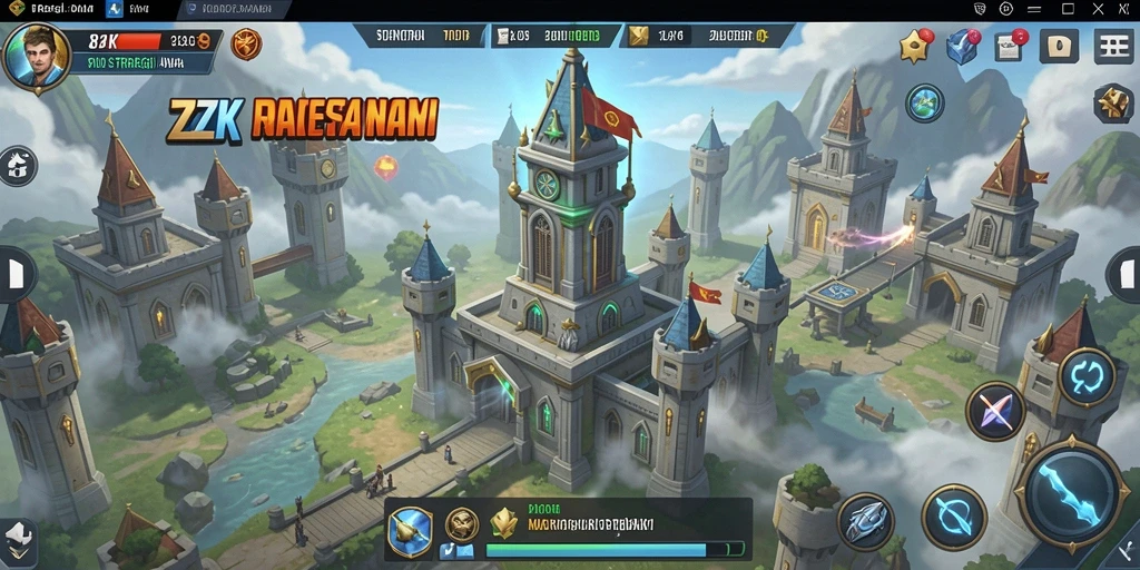 Screenshot gameplay menampilkan menara yang siap menghadapi serangan musuh.