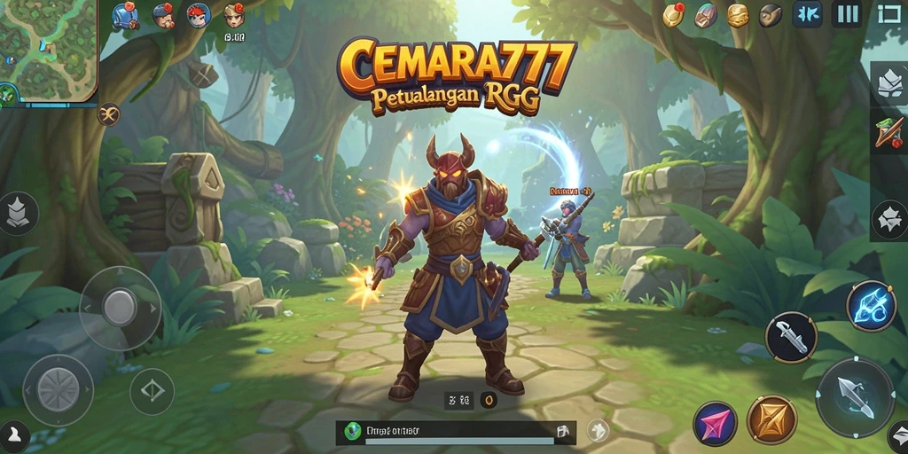 Tampilan gameplay CEMARA777 yang imersif dengan pertarungan seru.