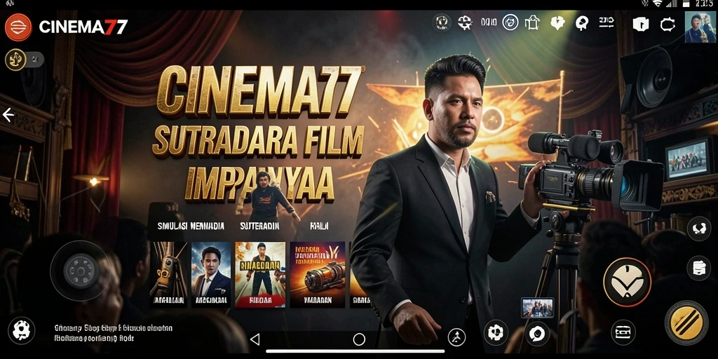 Tampilan gameplay CINEMA77 yang mendebarkan dan kreatif.