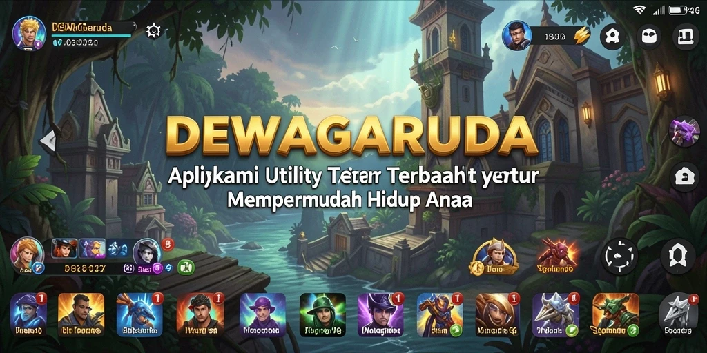 Tampilan utama DEWAGARUDA dengan antarmuka intuitif dan fitur-fitur Utility unggulan.