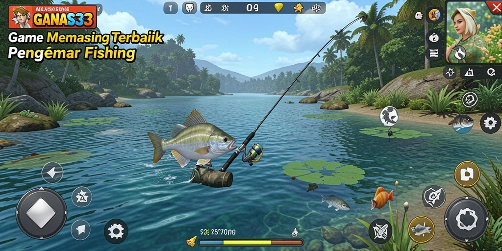Tampilan gameplay GANAS33 menampilkan pengalaman memancing yang mendebarkan.