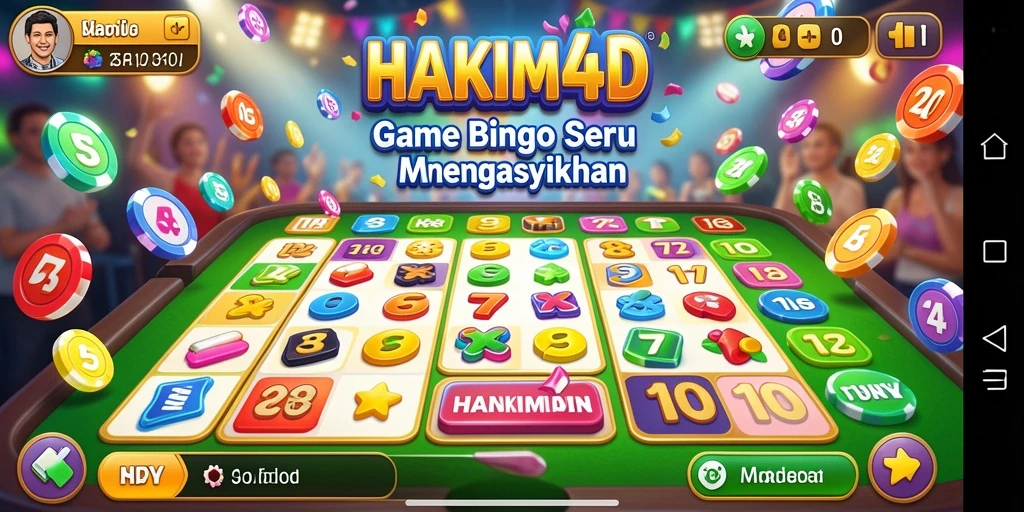 Screenshot utama HAKIM4D menampilkan gameplay seru Bingo.