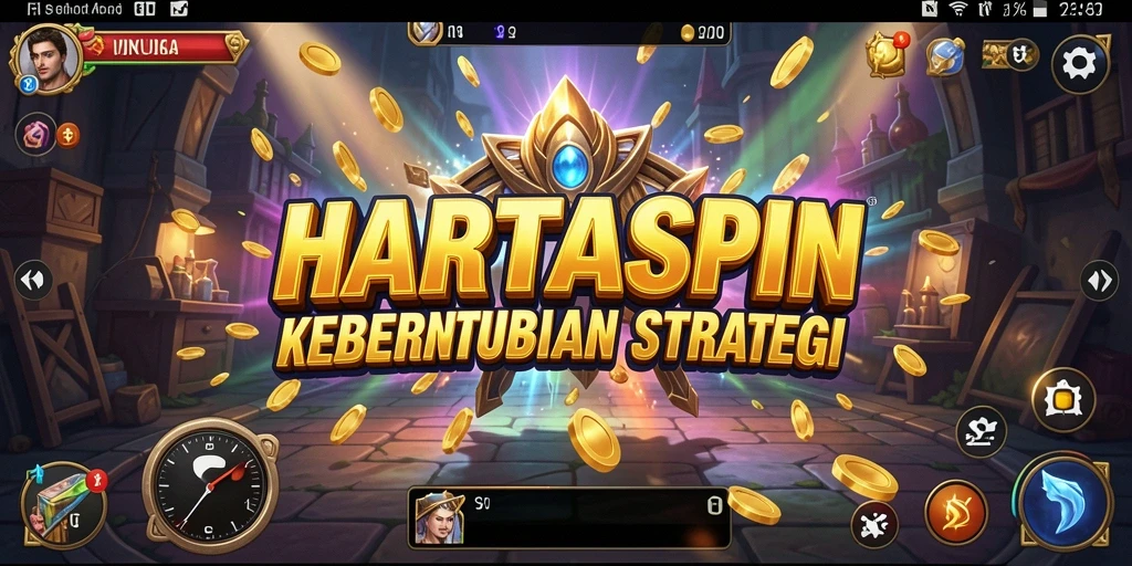 Screenshot HARTASPIN menampilkan interaksi gameplay yang dinamis dan menarik.