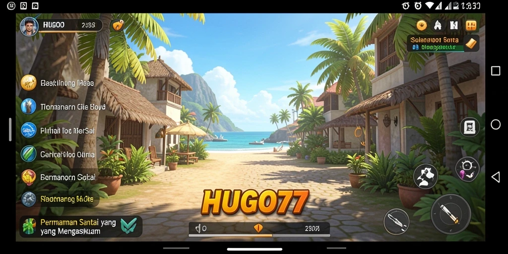 Tampilan gameplay HUGO77 yang menarik dan menyenangkan.
