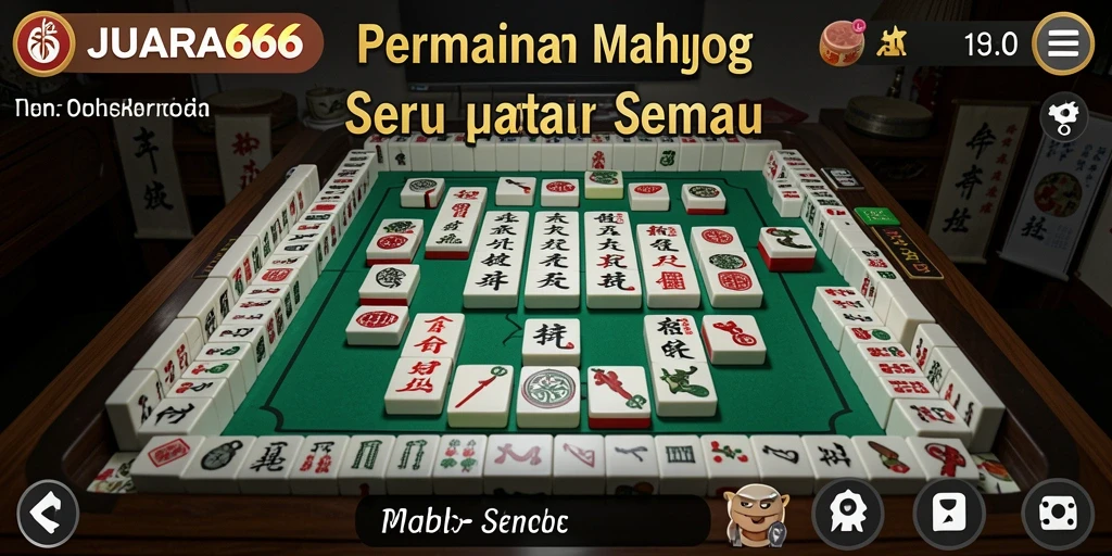 Screenshot gameplay JUARA666 menunjukkan aksi seru permainan Mahjong.