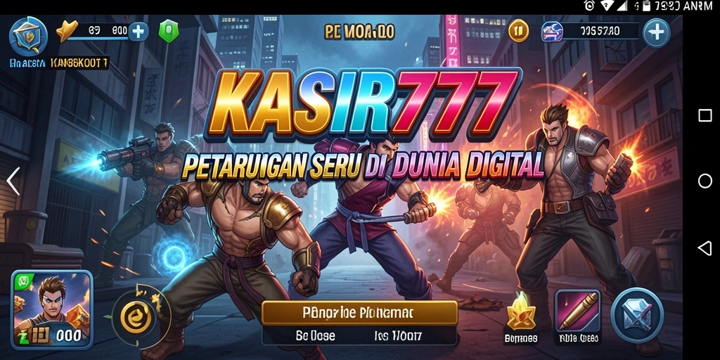 Tangkapan layar gameplay KASIR777 menampilkan pertarungan yang intens dan karakter yang menarik.