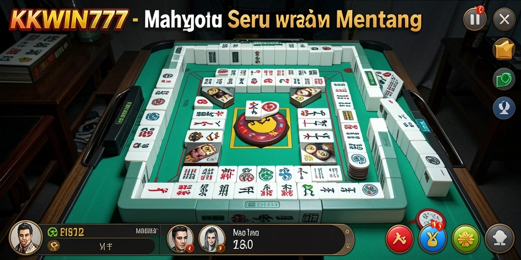 Gameplay Mahjong yang menarik dalam KKWIN777 dengan tampilan grafis yang menarik.