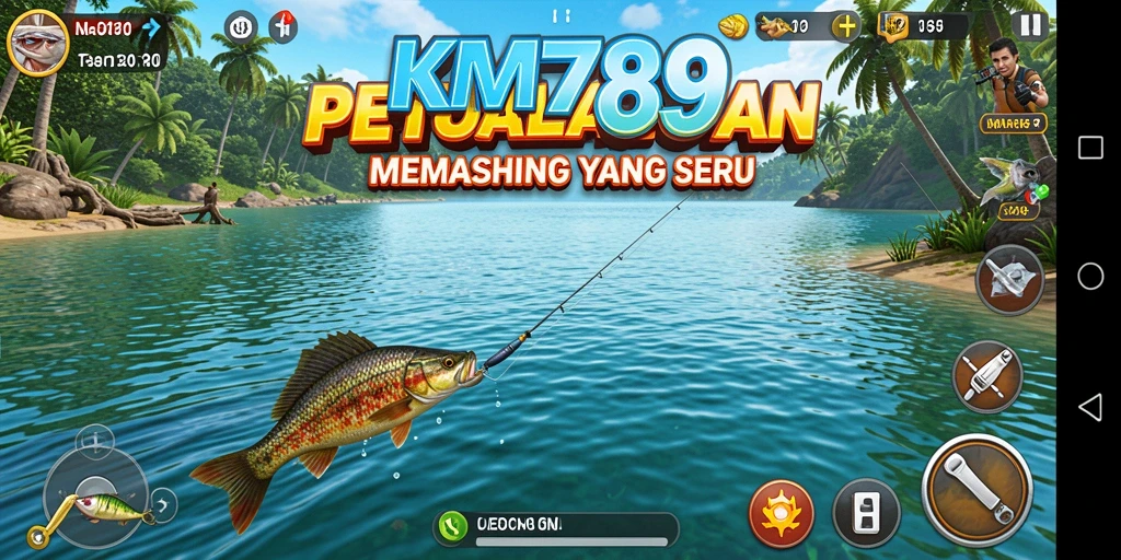 Tampilan gameplay seru saat menangkap ikan di KM789.