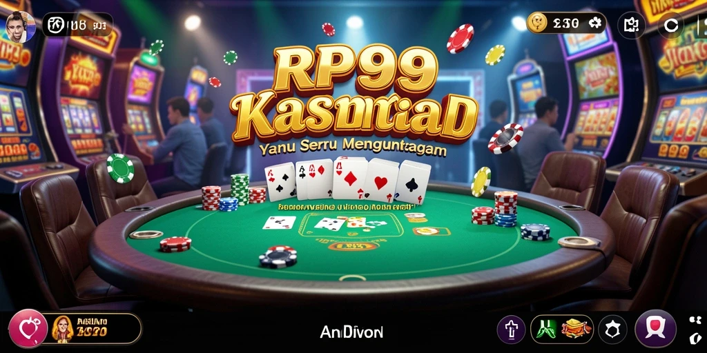 Tampilan permainan Kasino yang seru dan mendebarkan di RP99.