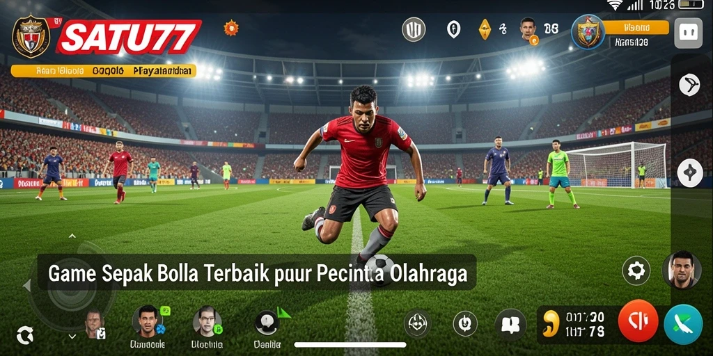Tampilan gameplay SATU77 dengan aksi seru di lapangan.