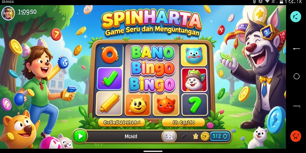 Tampilan gameplay SPINHARTA yang seru dan menarik.