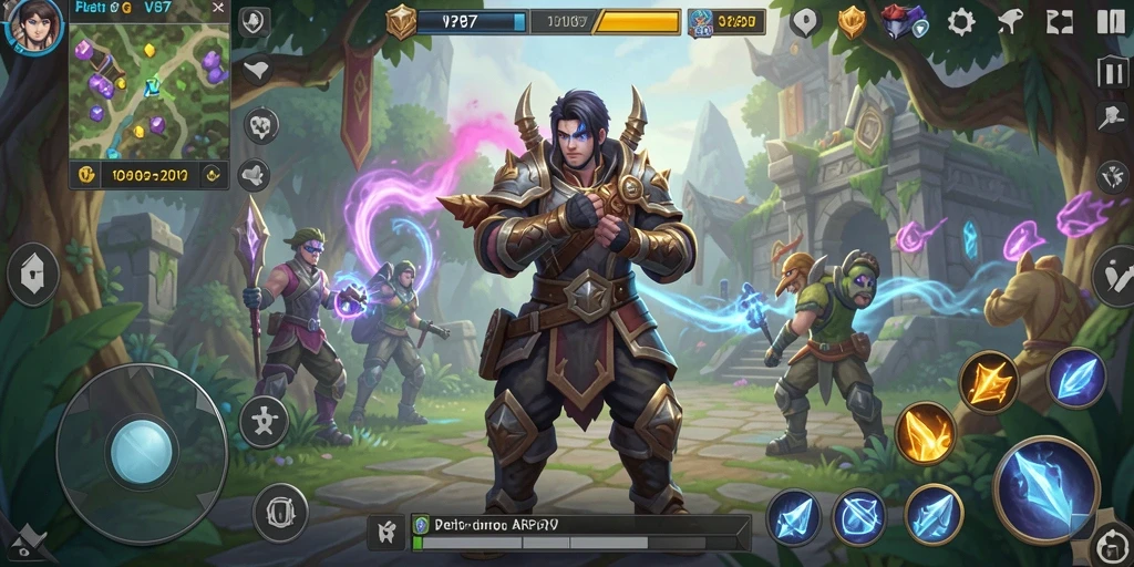 Gambar tangkapan layar V87 menunjukkan aksi pertarungan mendebarkan di dunia ARPG.
