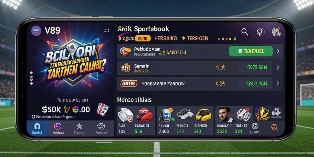 Screenshot V89 menampilkan pengalaman taruhan olahraga yang mendebarkan.